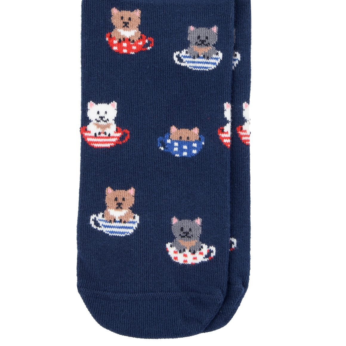 Gina Benotti 1 Paar Damen Socken mit Katzen-Motive dunkelblau