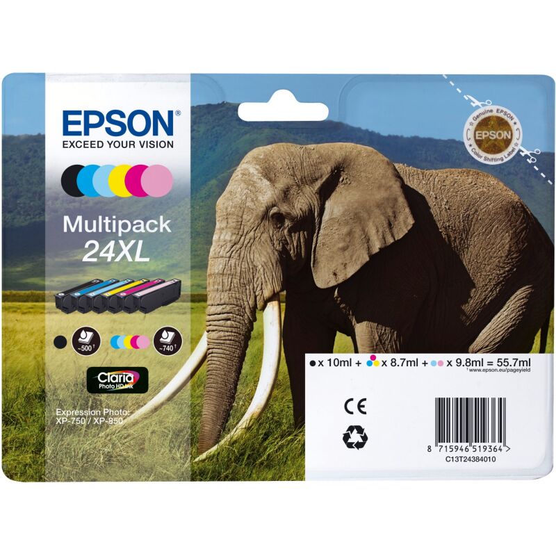 Epson 24XL Pack cartouche de 6 couleurs haute capacité