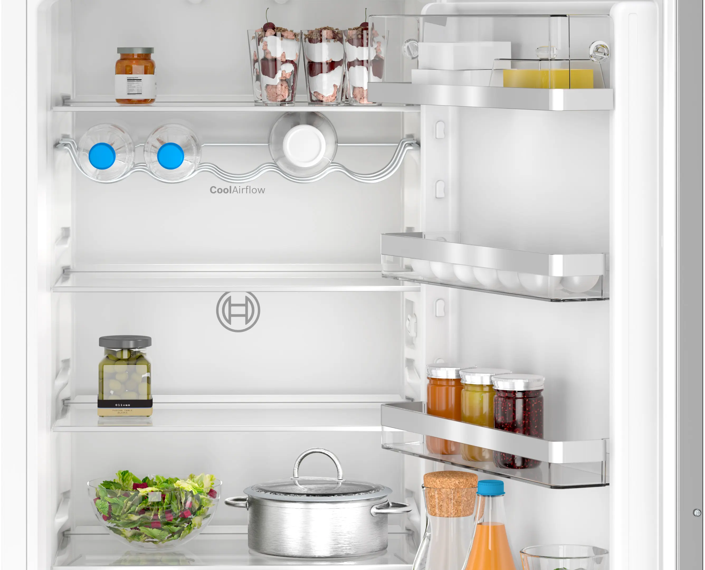 Serie 6 Inbouw koel-vriescombinatie 193.5 x 55.8 cm Vlakscharnier met SoftClose