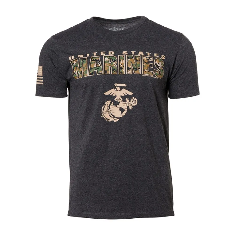 7.62 Design -  T-Shirt USMC Marpat Camo Text