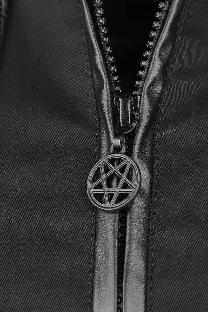 Veste courte avec détails simili-cuir | Gothicana by EMP Veste mi-saison