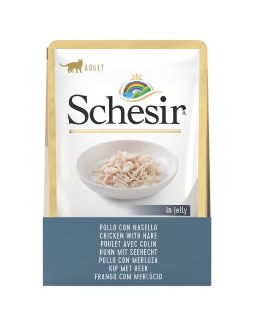 Schesir Cat Maaltijdzakjes Adult In Gelei 85 g - Kattenvoer