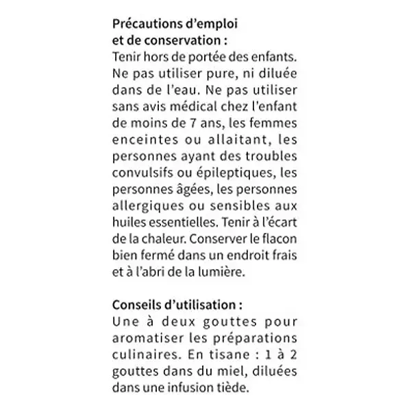 Haloma Huile Essentielle PetitGrain Bigaradier Bio 10ml