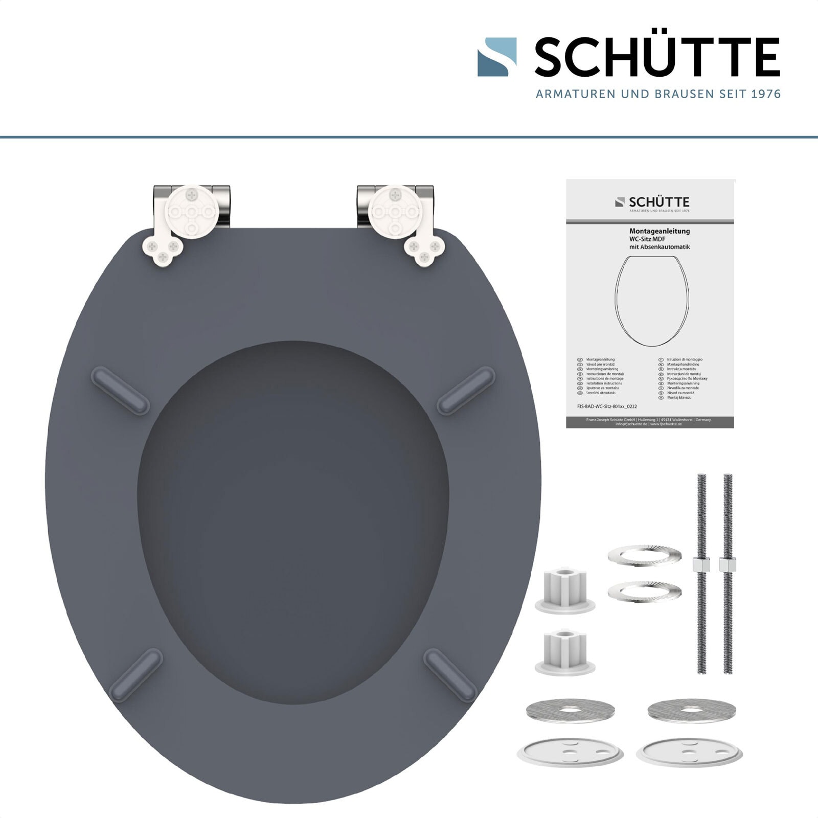 SCHÜTTE WC-Sitz Spirit Kratzfest Absenkautomatik MDF