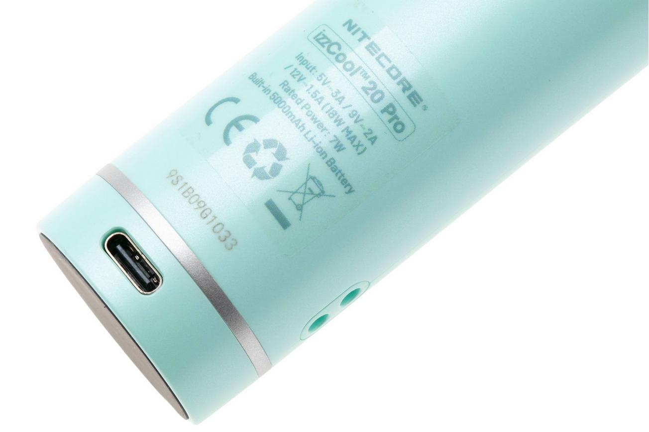 Nitecore izzCool 20 Pro, Mint Green, ventilator met nevelfunctie
