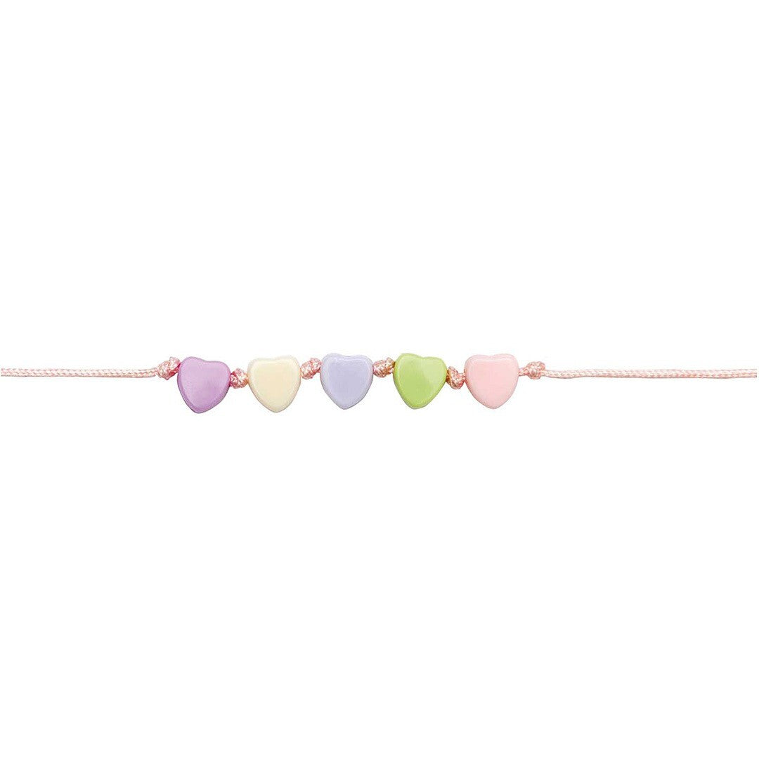 Kralenset hartjes - pastel