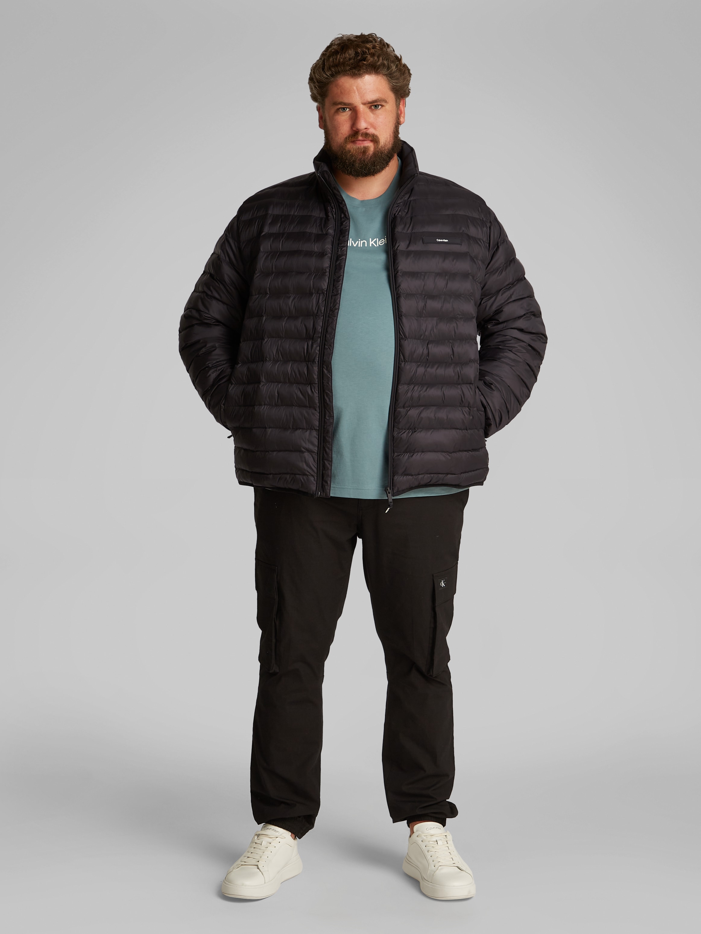 Calvin Klein Big&Tall Steppjacke »BT_LW QUILT JACKET« in Grossen Grössen mit Logopatch