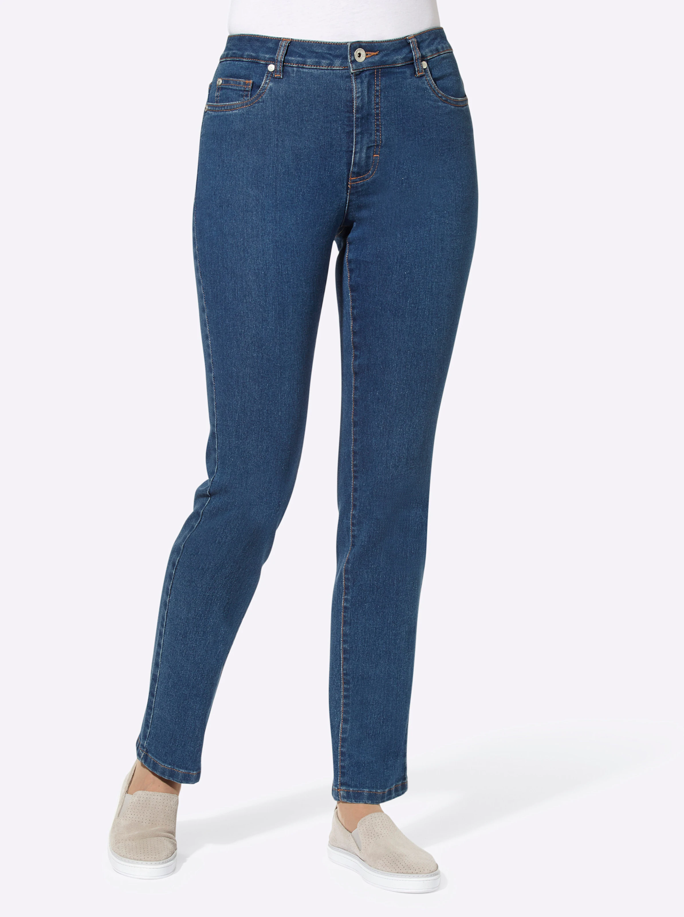 5-Pocket-Jeans in blue-stone-washed