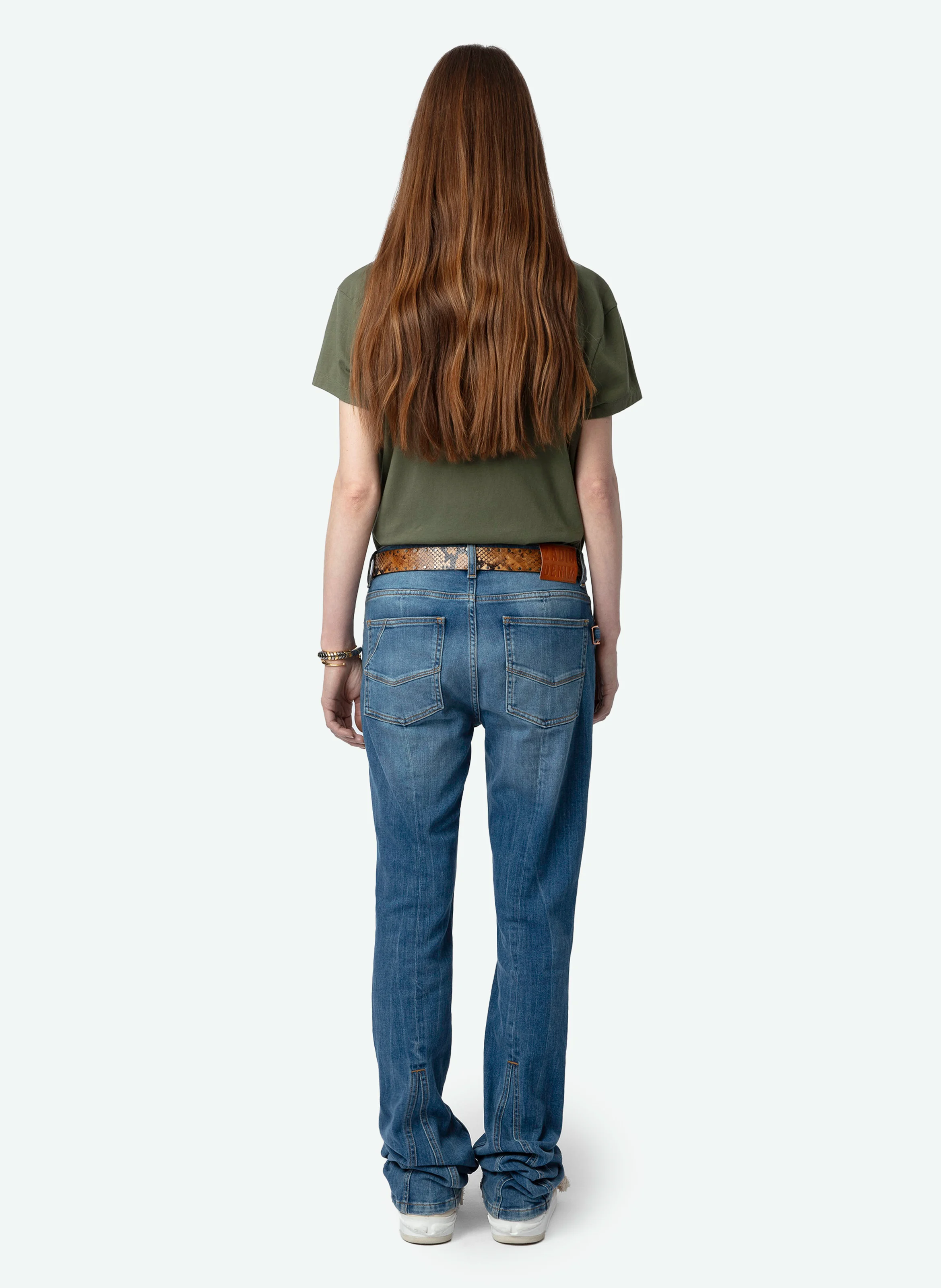 WALK - Tee-shirt droit col rond en coton bio sérigraphié | Vert