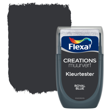 Flexa Creations muurverf Kleurtester Royal Blue mat 30ml