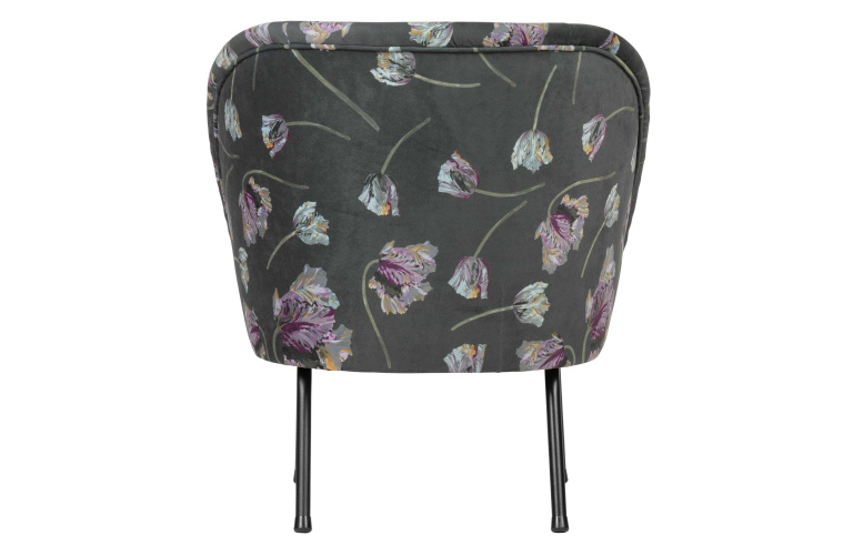WOOOD Vogue fauteuil fluweel zwart