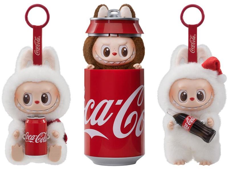 Pop Mart Plüsch-Anhänger Labubu Coca Cola Blind Box, 17 cm Trendiger Vinyl-Plüschanhänger