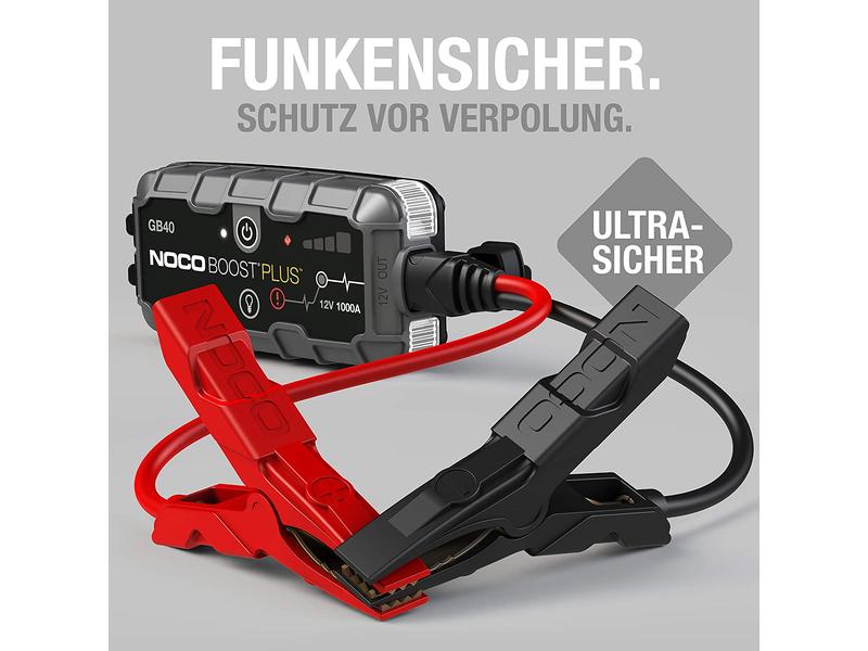 Noco Starterbatterie mit Ladefunktion GB40 12V 1000A Starterbooster und Powerbank, 12 V, 1000 A