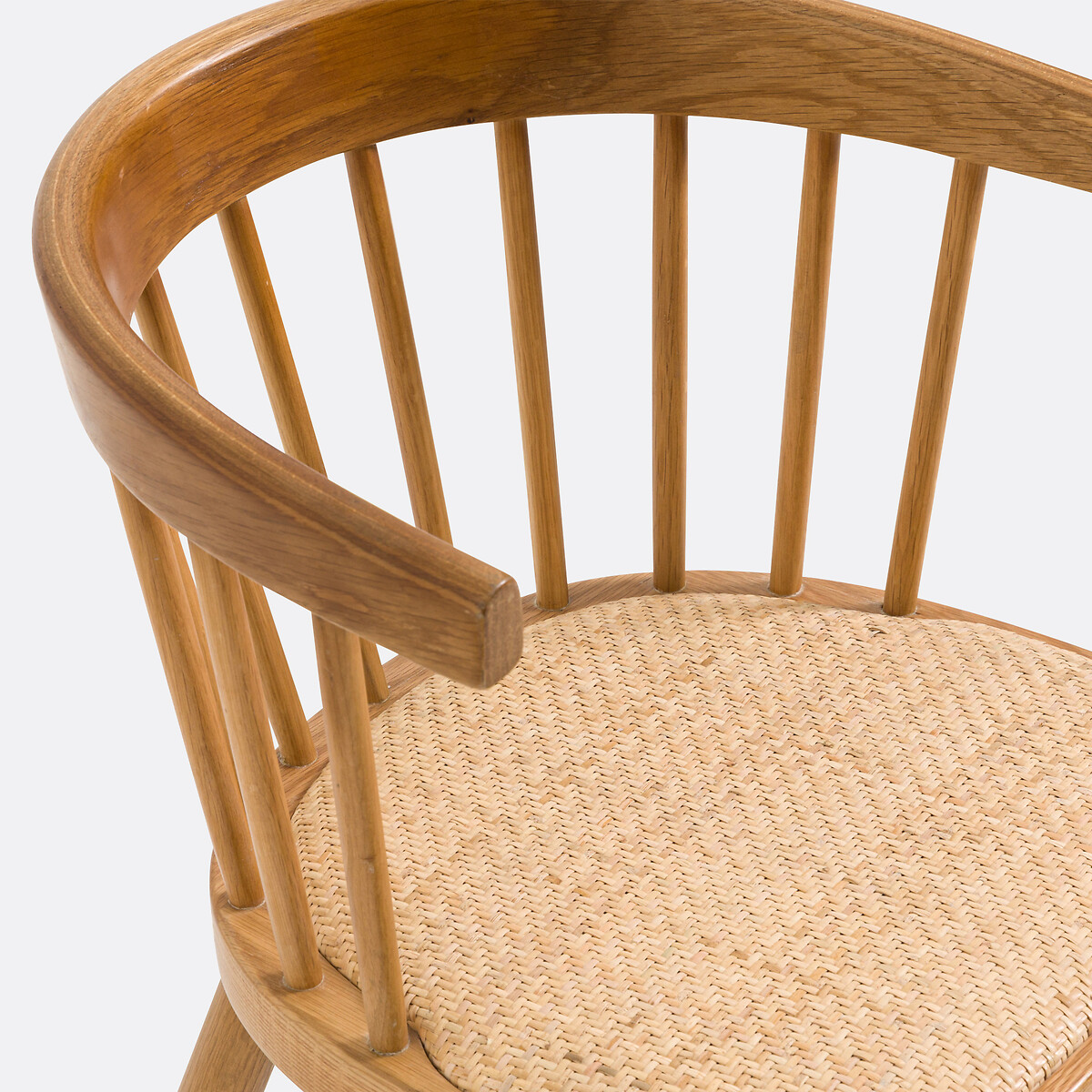 LA REDOUTE INTERIEURS<br>Poltrona de mesa Portman em carvalho/rattan