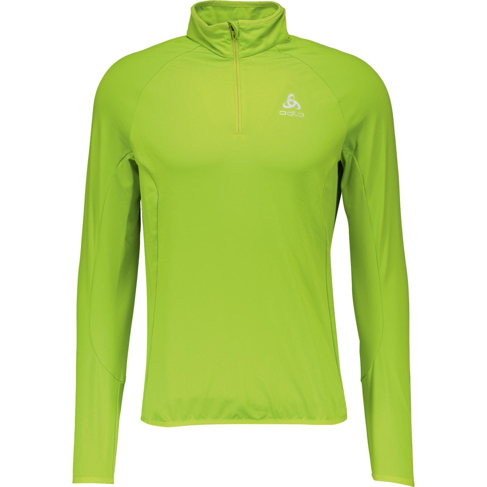 Odlo Herren-Langarmshirt Carve Light Mid Layer 1/2 Zip S, lime