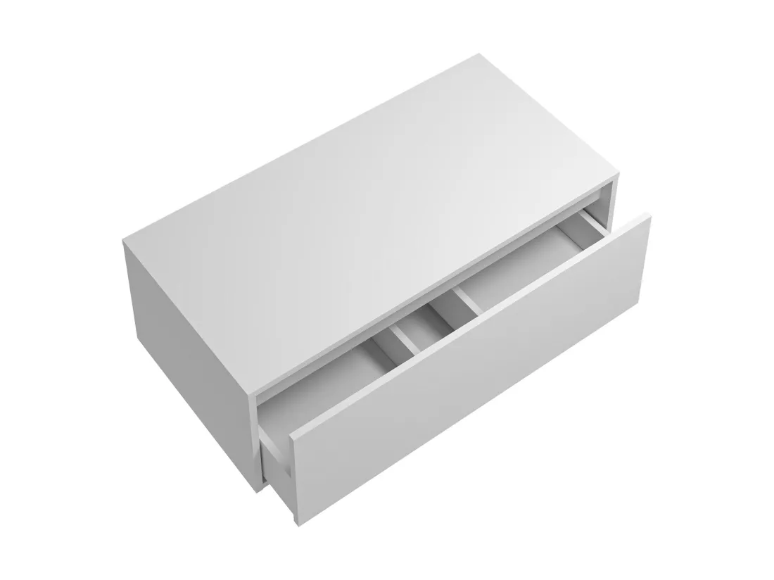 Meuble sous vasque suspendu - Coloris blanc - 94 cm - TEANA II