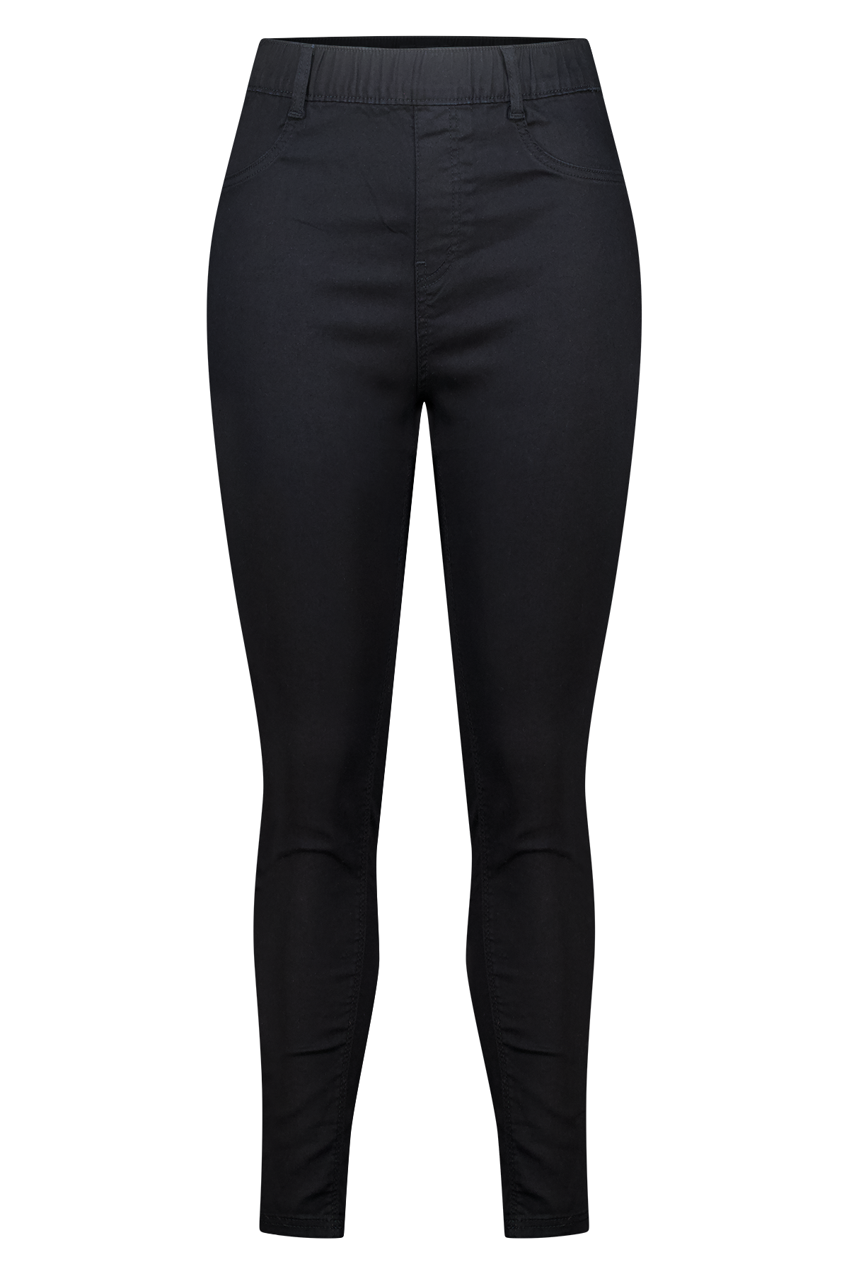 Tregging met denim look Zwart