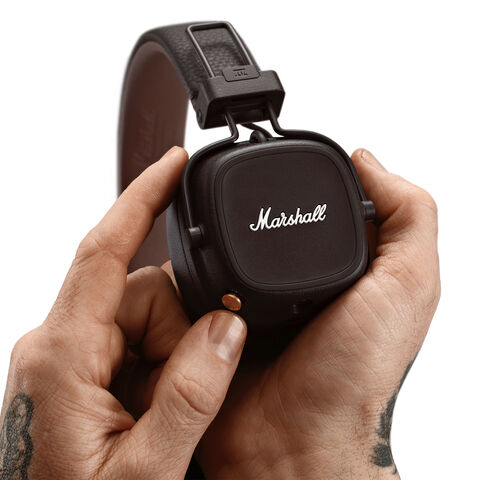 Marshall Major IV – draadloze rock-koptelefoon Bruin