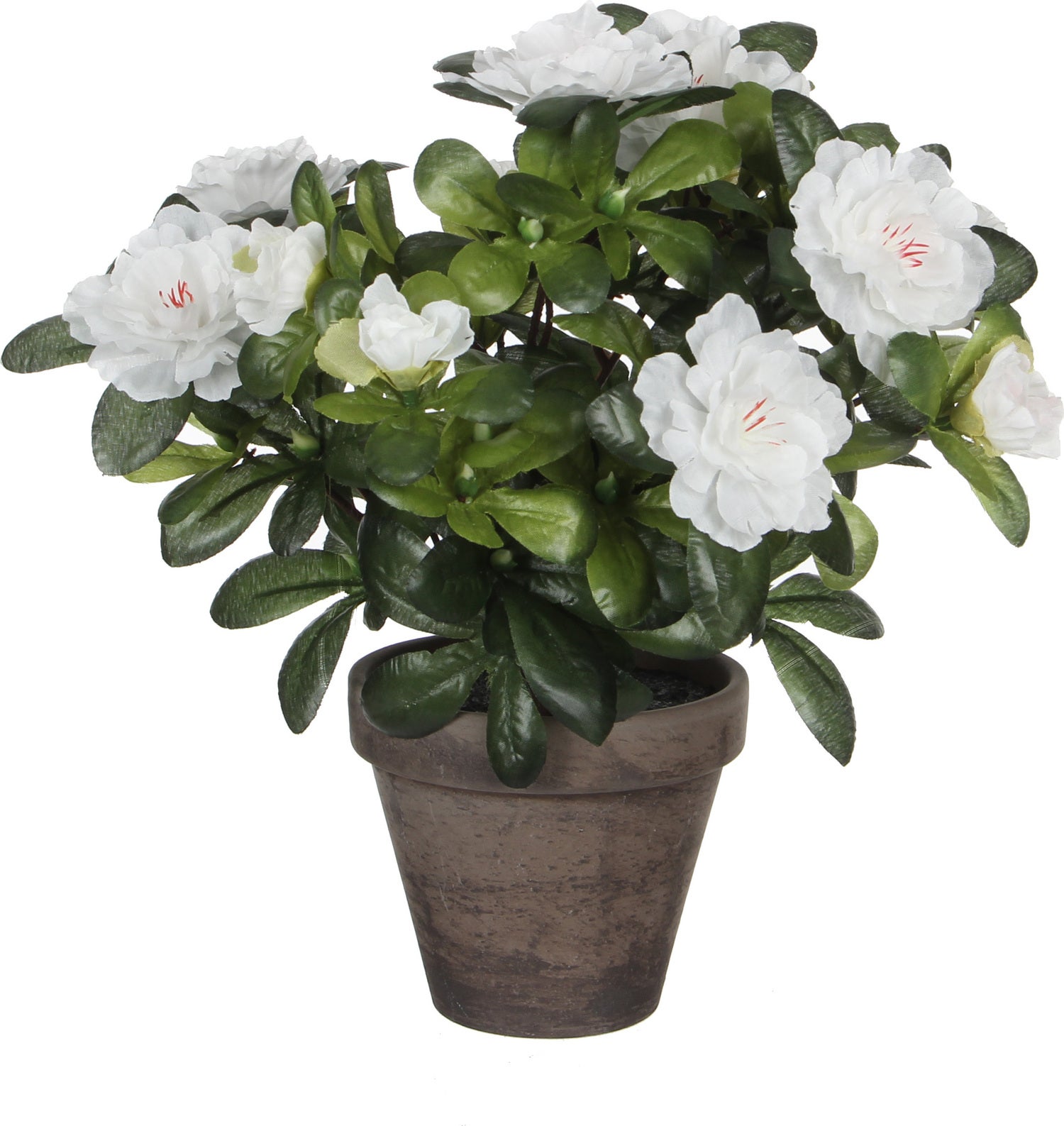 Mica Decorations kunstplant Azalea wit D 20 H 27 cm