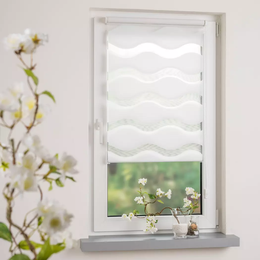 Klemmfix Duo-Rollo Wave 80 x 150 cm
