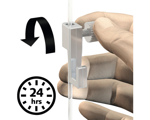 Ophanghaken 4 kg zilvergrijs set van 10 stuks
