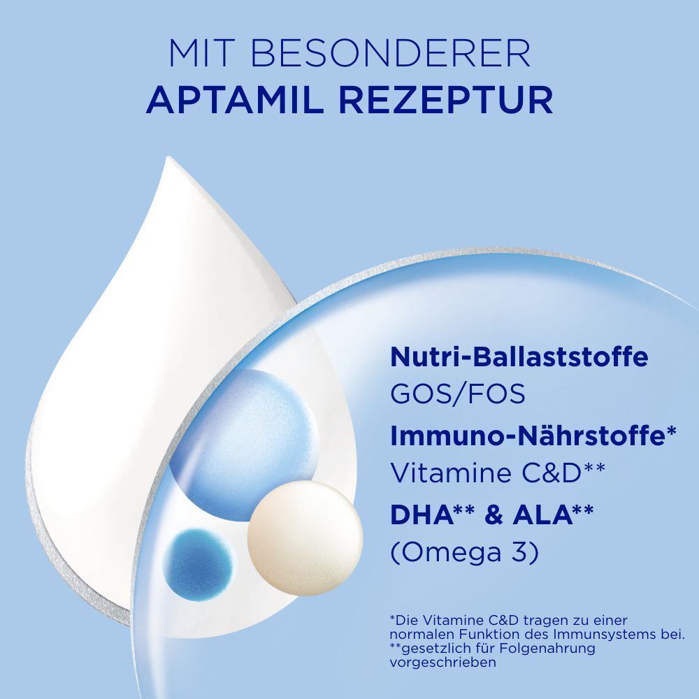 Aptamil® Pronutra Abendfläschchen 2 Folgemilch nach dem 6. Monat
