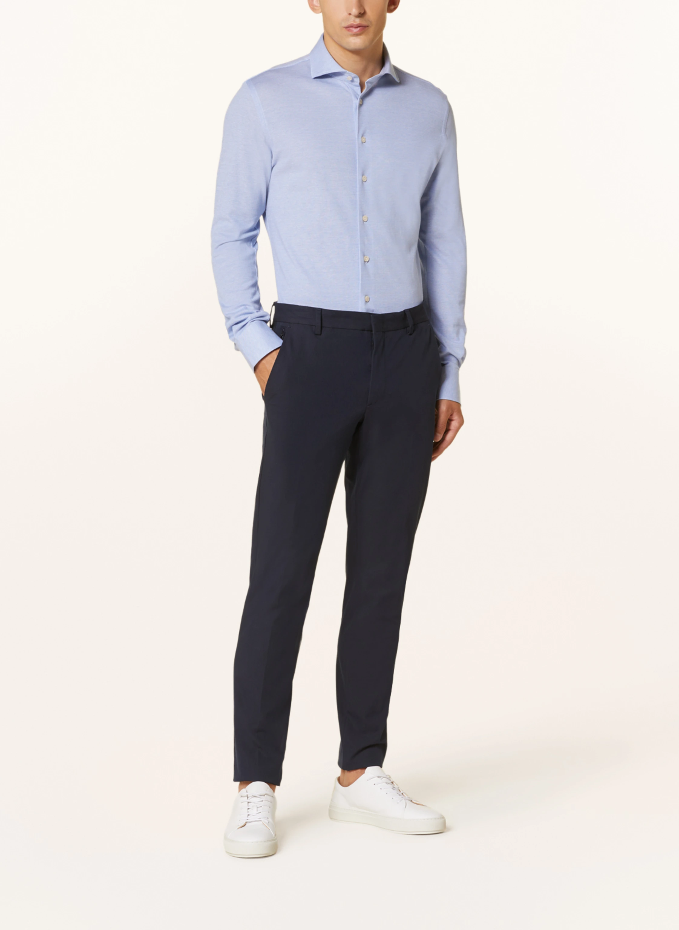 PROFUOMO Piqué-Hemd Slim Fit