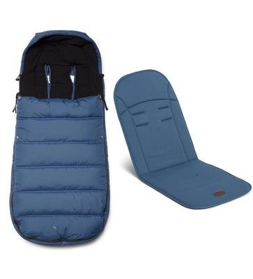 Beemoo Pro Ergo Vintervognpose Inkl. Memory Foam Sittepute, Blue