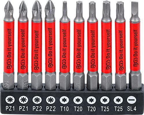 BGS - Antislip-Bitset - Magnetisch - 10 Delig - 70 mm