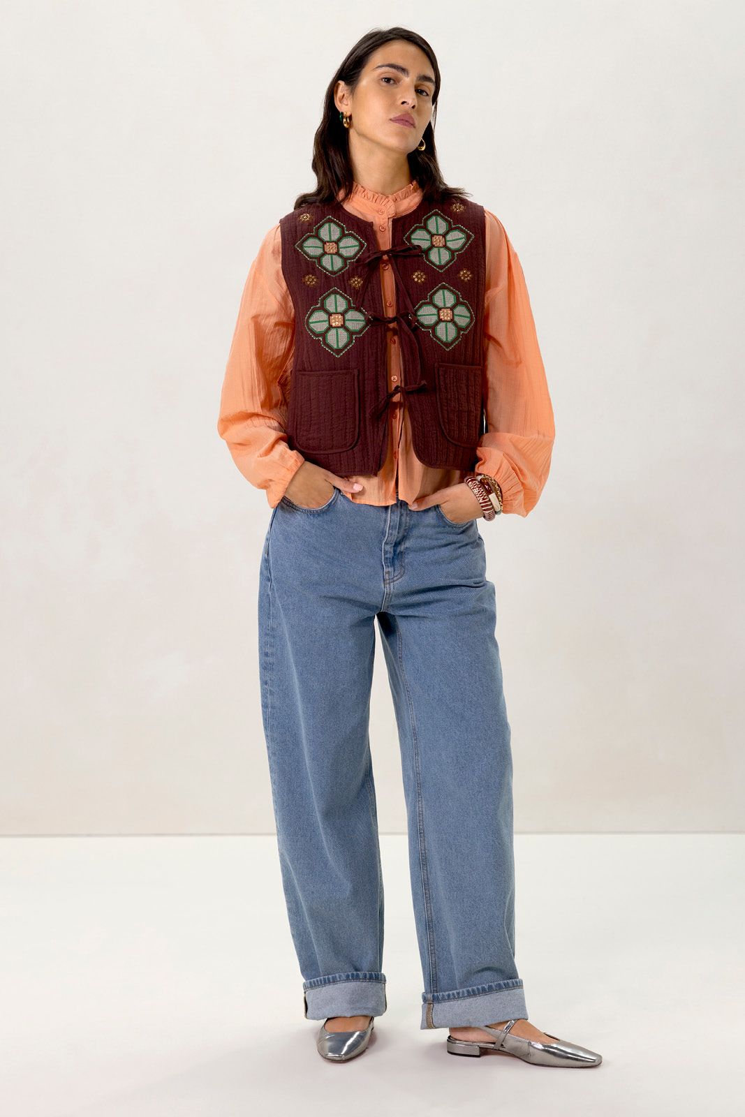 Oranje oversized blouse