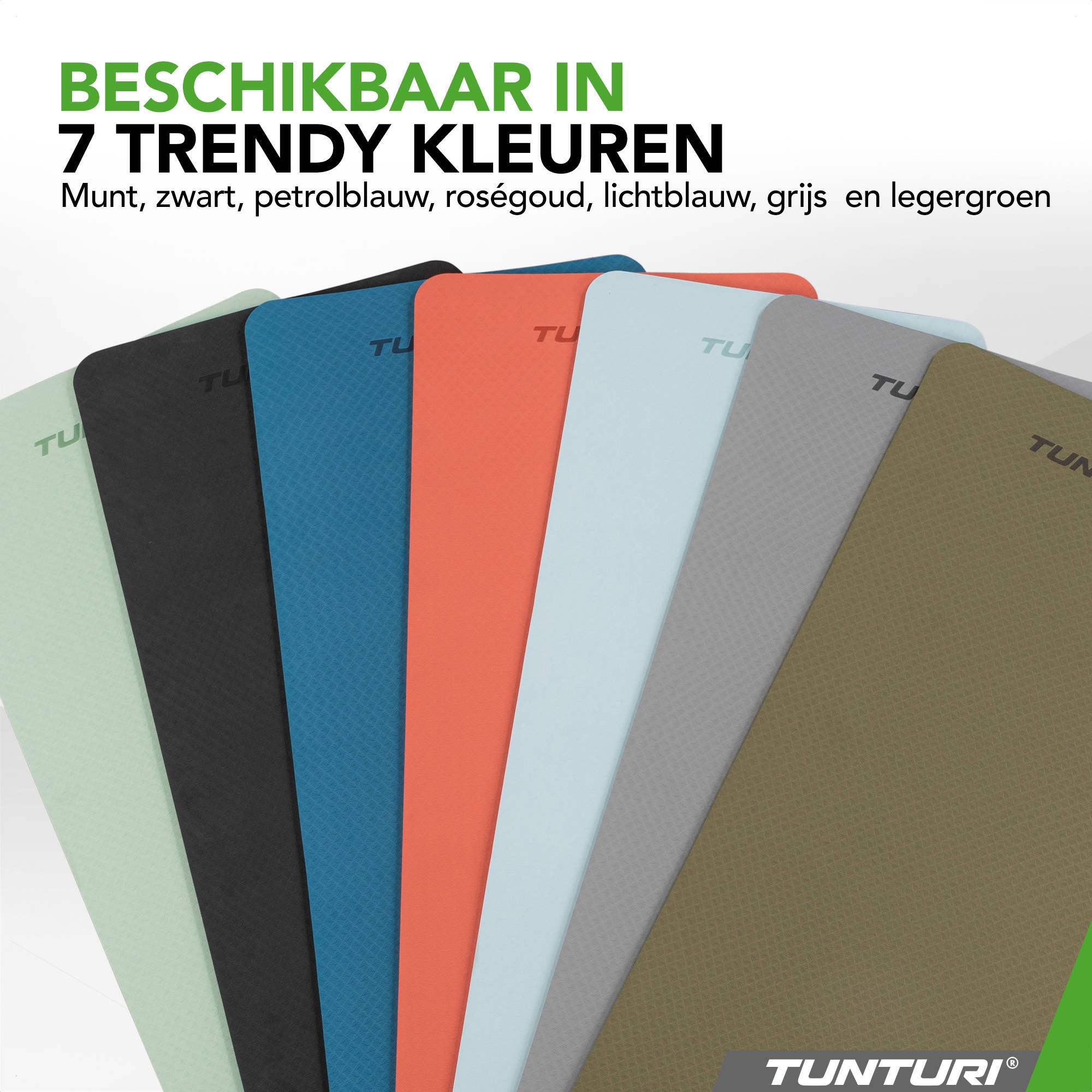 Tunturi yogamat 8mm grijs