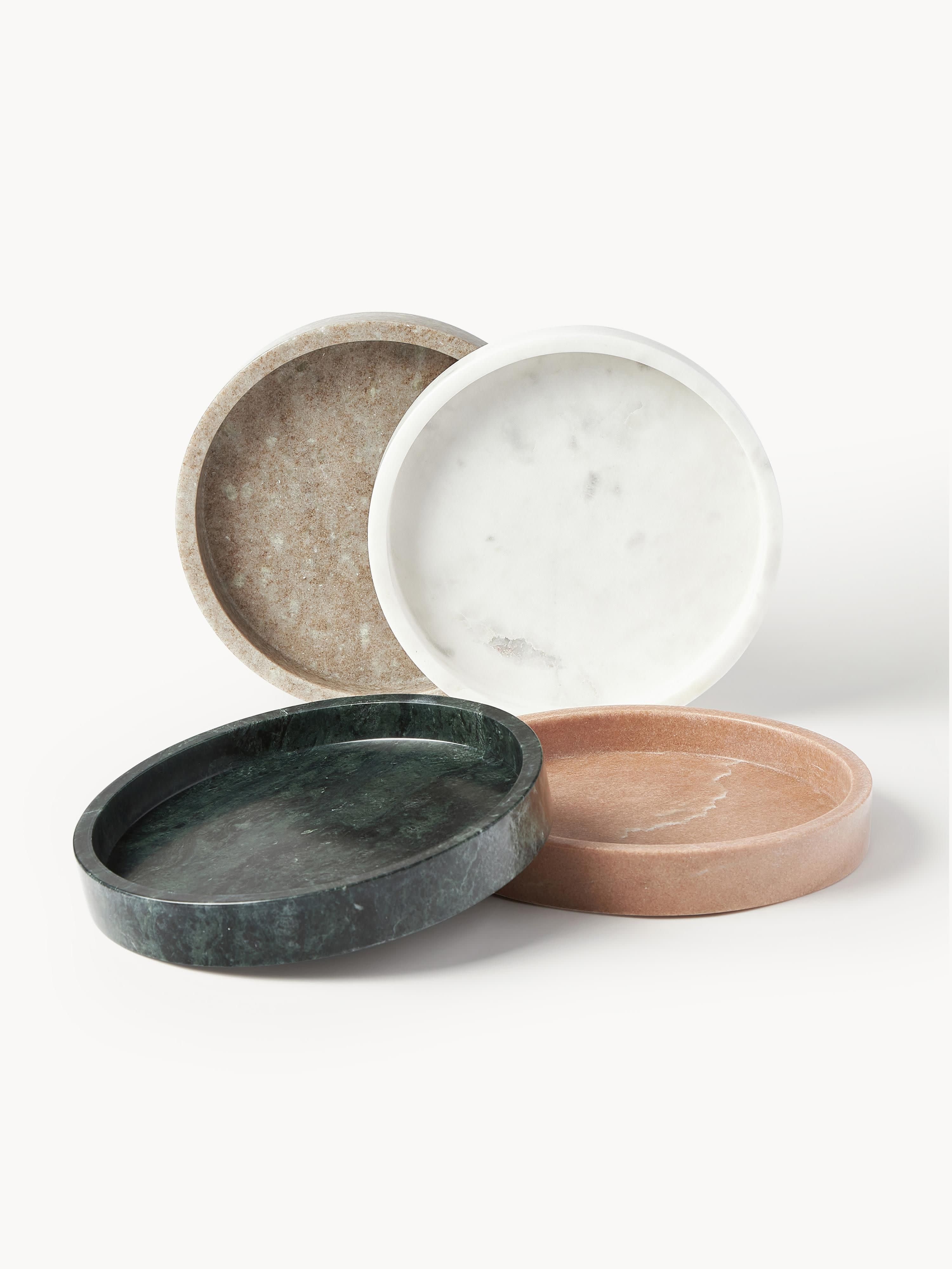Rond decoratief dienblad Venice van marmer