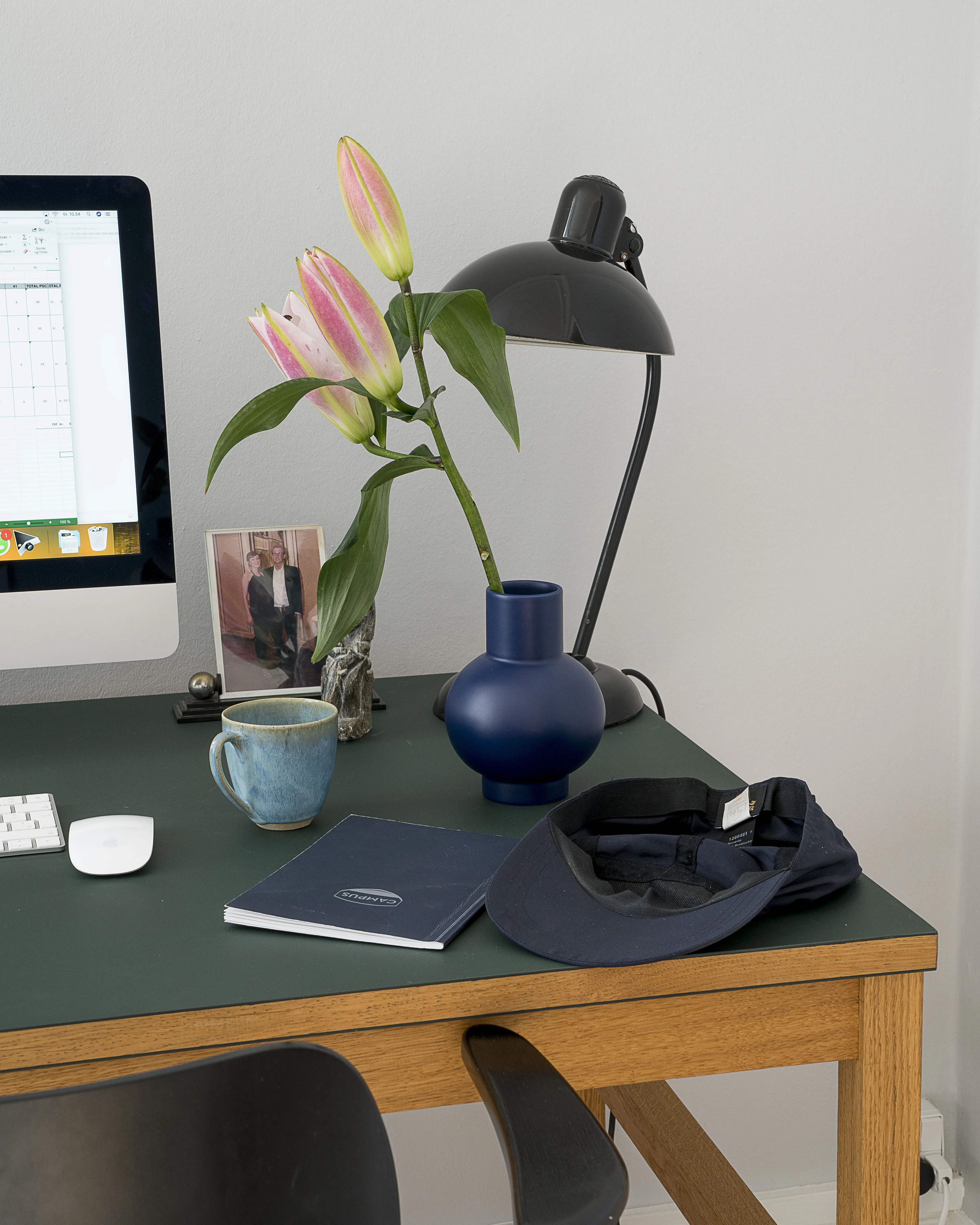 STRØM SMALL - Vase céramique | Bleu