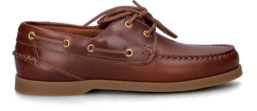 Nelson leren bootschoenen cognac
