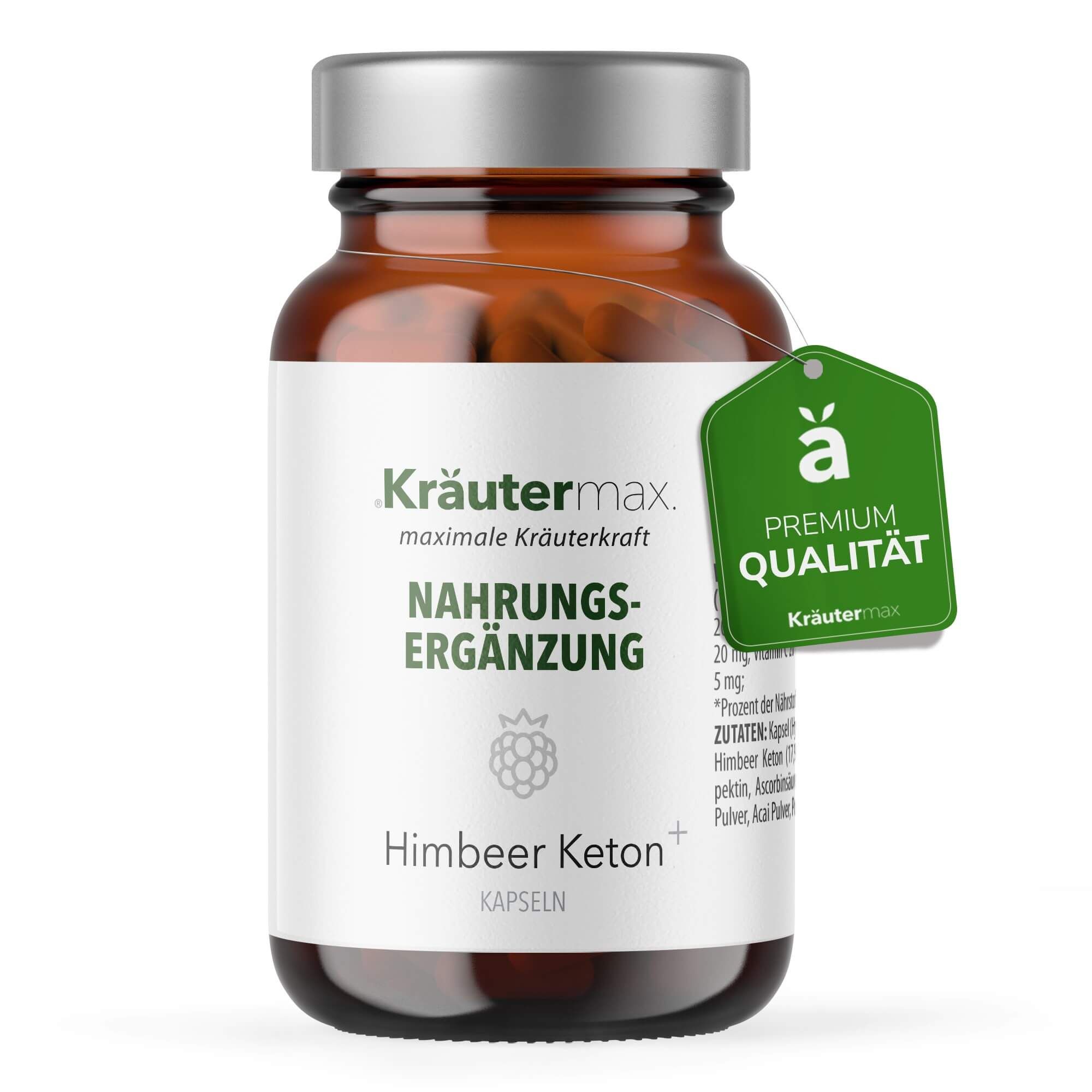 Kräutermax Himbeer Keton plus Grüntee, Acai Kapseln
