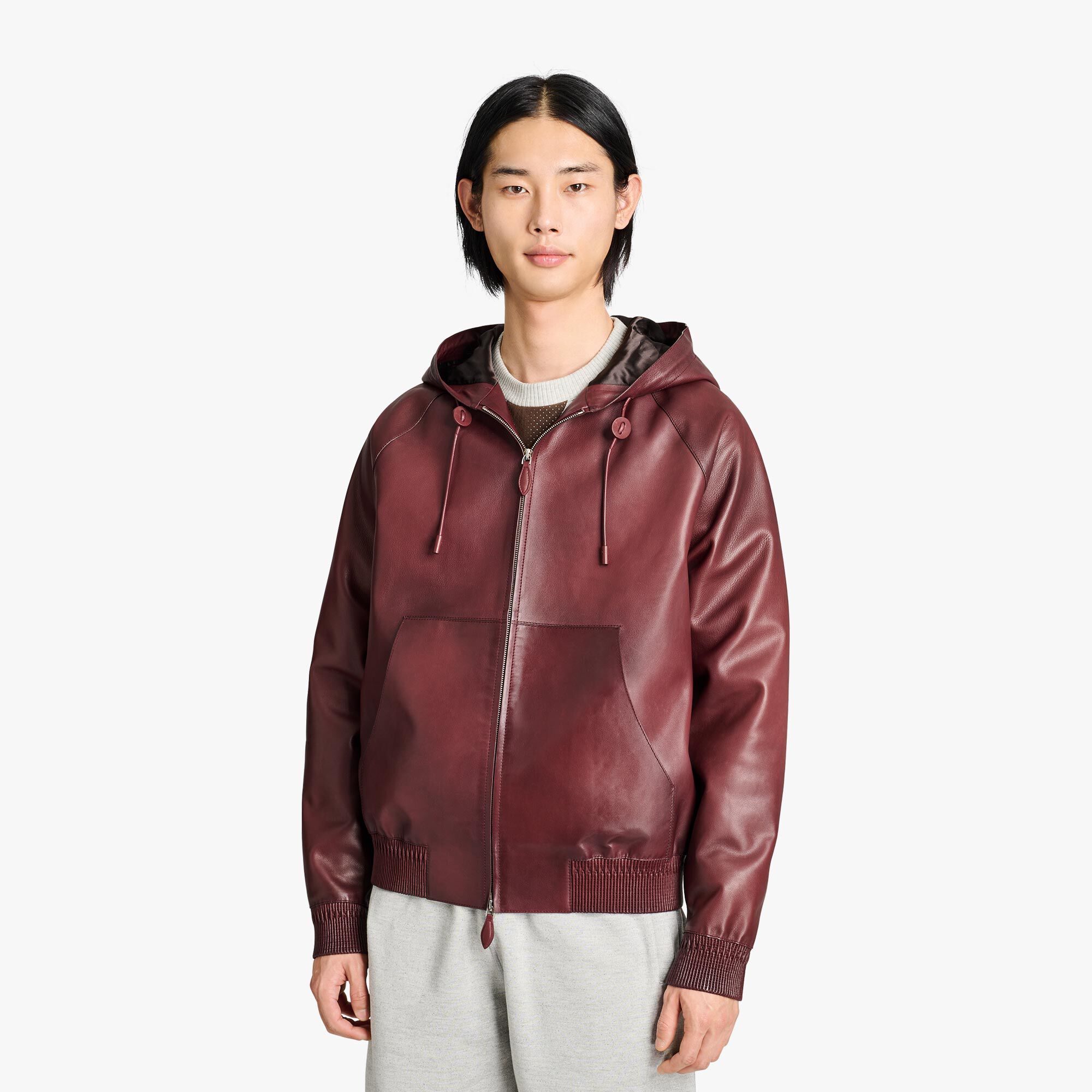 B-Way En Cuir Patine