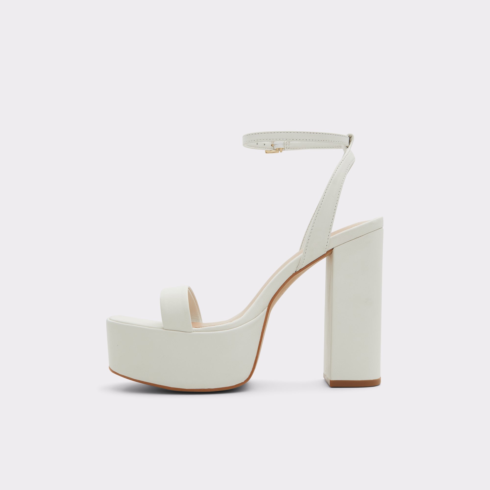 Matylda White-Bone Women Block Heels