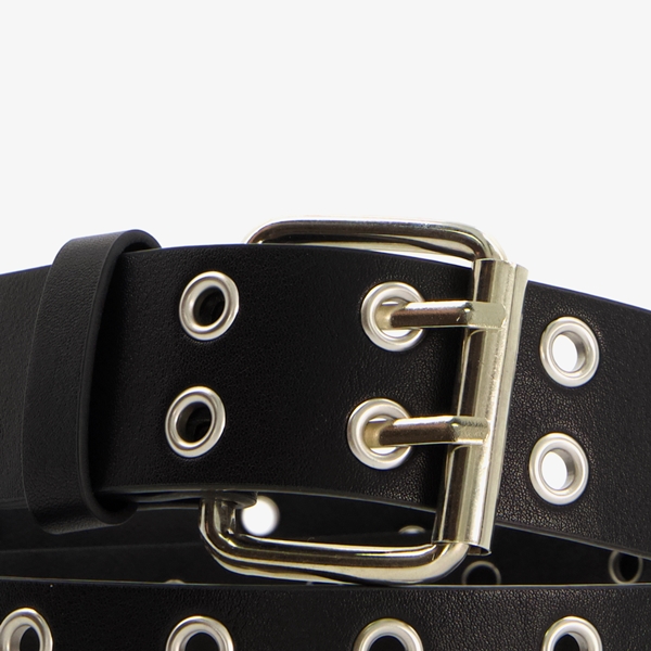 Dames riem met ringen zwart