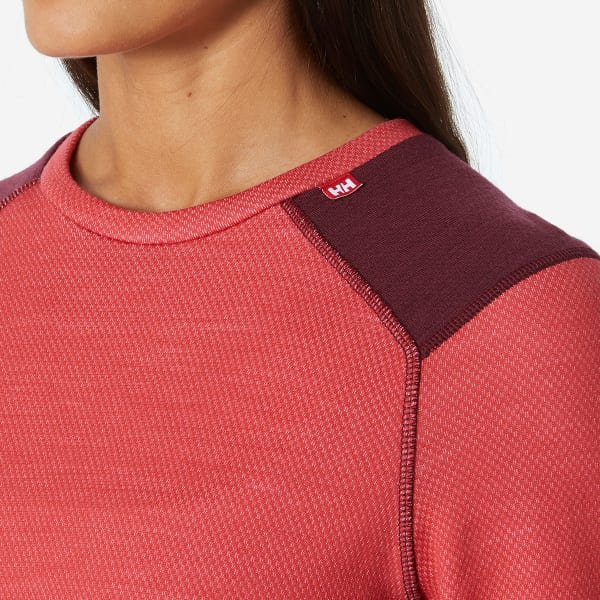 T-shirt thermique HELLY HANSEN W LIFA MERINO MIDWEIGHT CREW POPPY RED