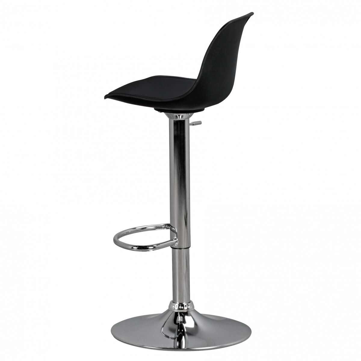 KADIMA DESIGN Barhocker BERN, Lederoptik, verchromtes Gestell, 360° drehbar, max. 110 kg Belastung