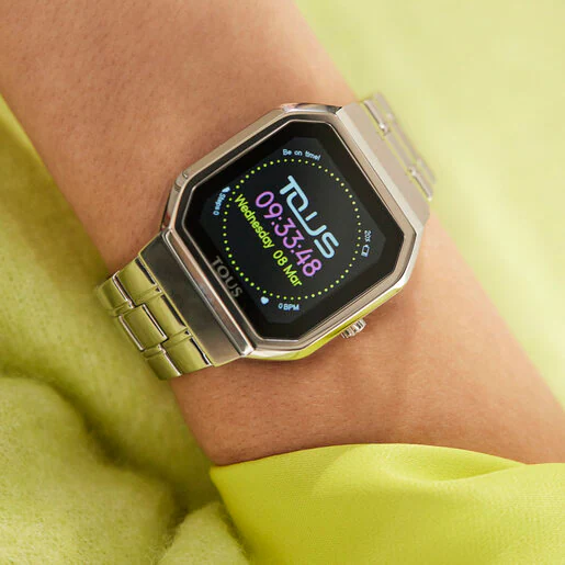 Relógio smartwatch B-Connect de aço