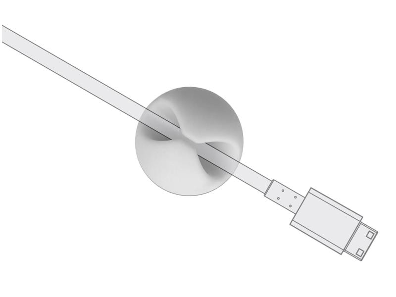 Delock Kabelhalter 6.5 mm 2x3 Stück, grau&weiss Delock Kabelhalter Set 6 Stück