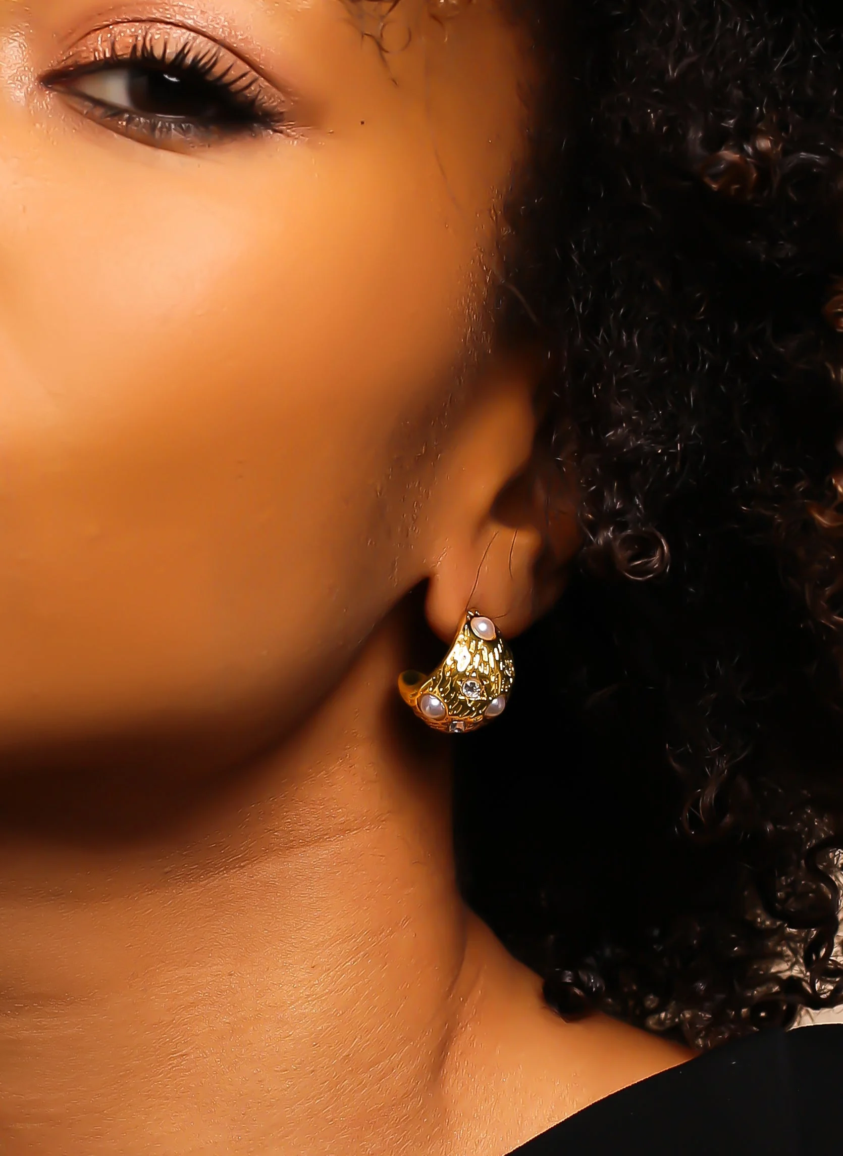 PEARL - Mini créoles pearl | Doré