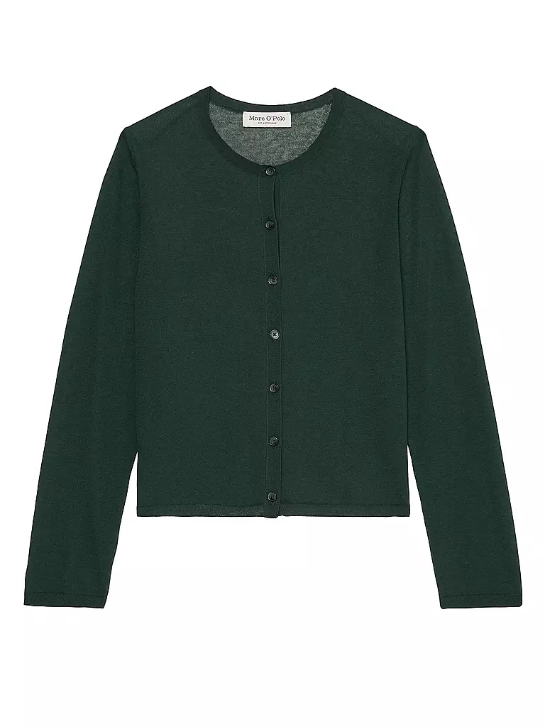 MARC O'POLO Strickjacke dunkelgrün