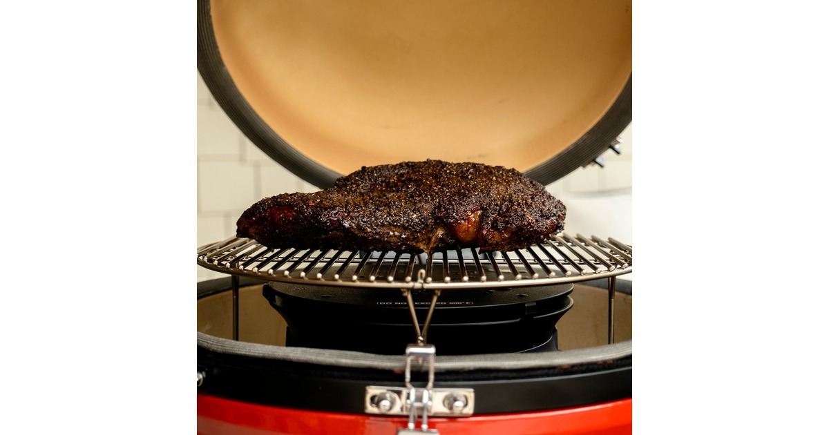 Kamado JoeSlōRoller met RVS Cooking Rack voor Classic I & II inlegrooster