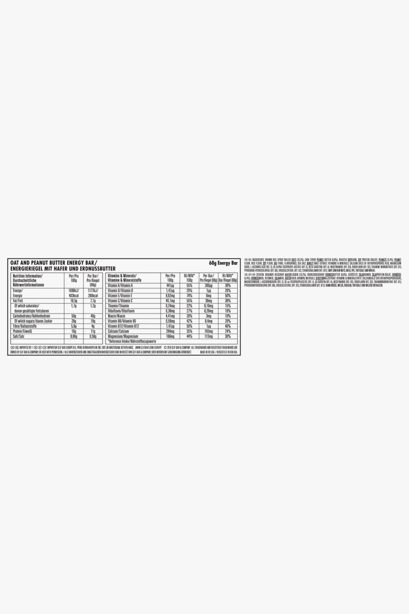 Clif Bar Crunchy Peanut Butter 12 x 68 g Sportriegel