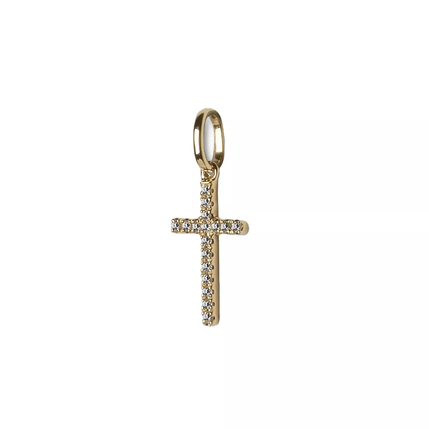 Jane Kønig Small Cross Vedhæng 18 kt. Guld 0,04 ct. GULD-KVL