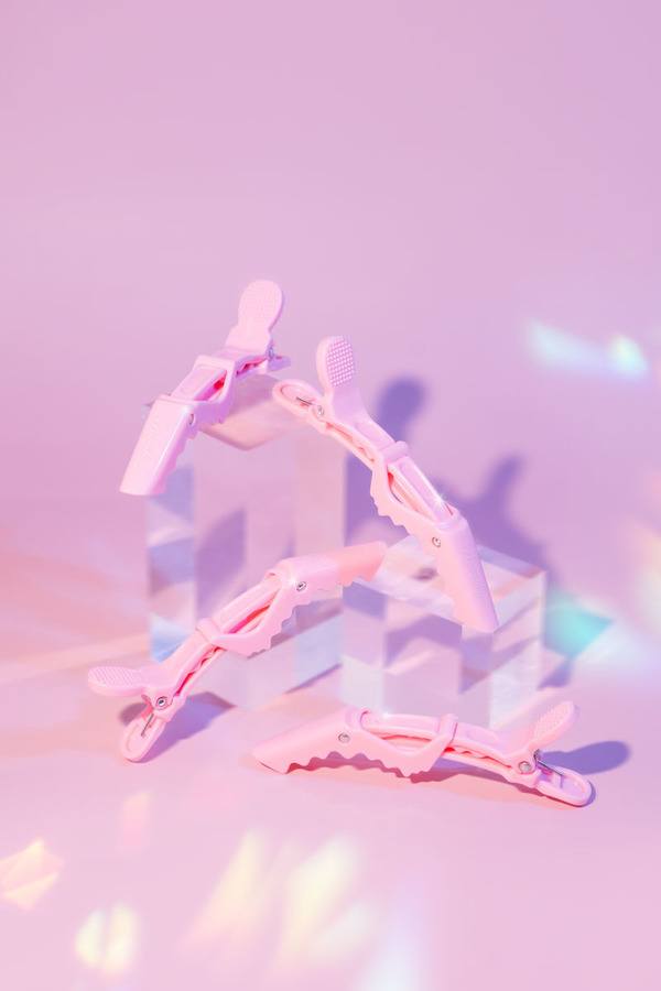 Mermade Hair Grip Clips Pink 4pcs