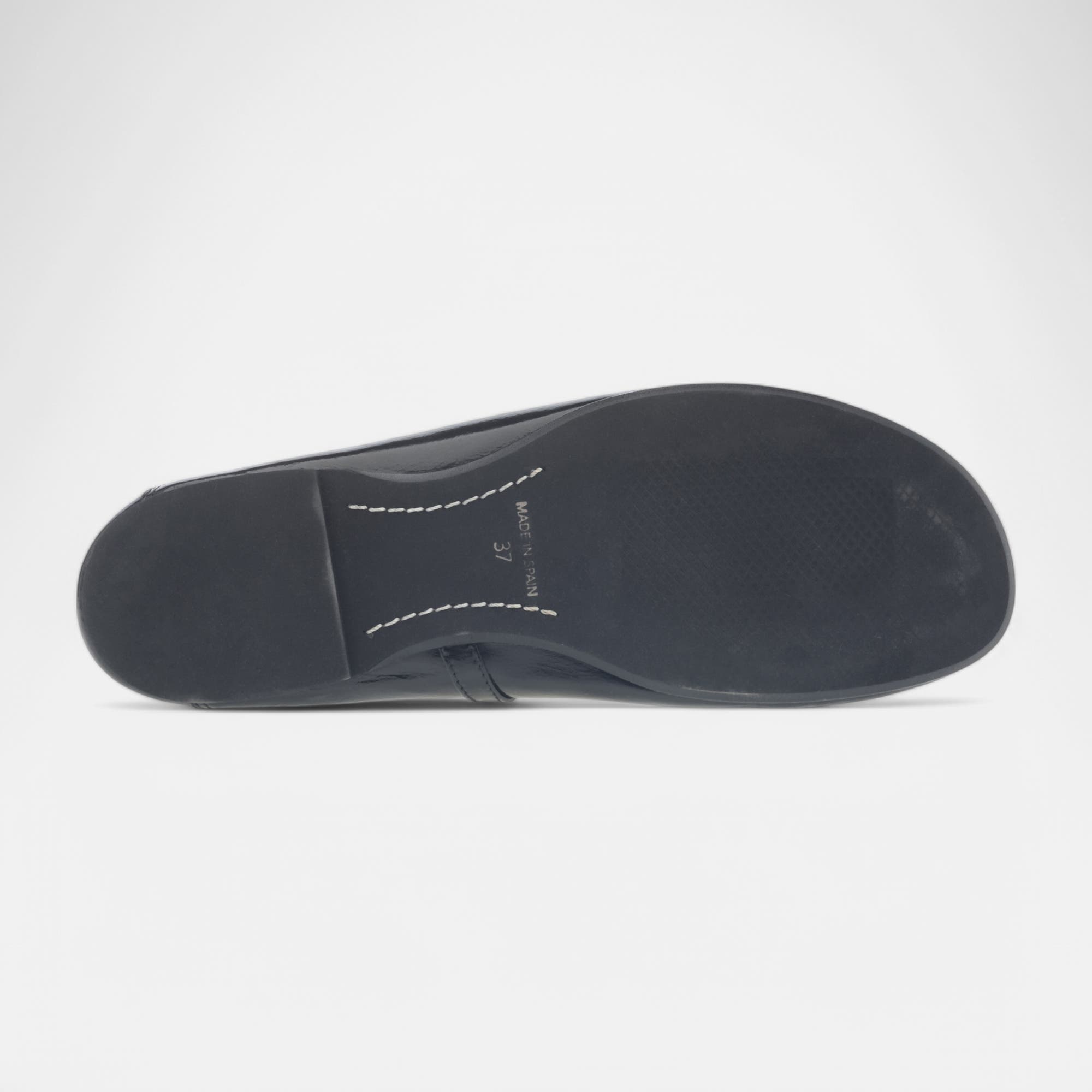 Ballerines Femme en cuir noir vernis