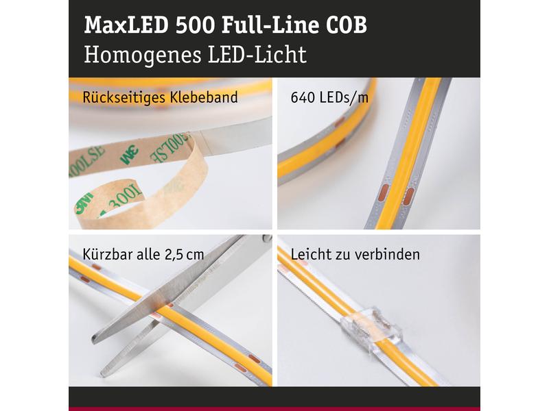 Paulmann MaxLED 500 LED Strip Full-Line COB Einzelstripe 2.5m 13W 600 lm/m 640LEDs/m Tunable White